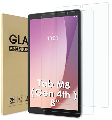 WD&CD 2 Pack Screen Protector Compatible with Lenovo Tab M8 4th Gen 8 inch, Tempered Glass Film Replacement for Lenovo Tab M8 4th Gen 8 inch【Anti Scratch 】【Anti Bubble】【High Definition】