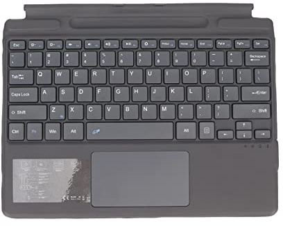 Septpenta Teclado Bluetooth Ultrafino, Teclado Inalámbrico Portátil Recargable Magnético con Teclas Mecánicas Touchpad, Teclado de Tableta para Dentro de 32, 8 Pies