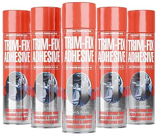 5 Pack Trim Fix 500ml High Temperature Adhesive Glue Spray for Van Lining Carpet (5)