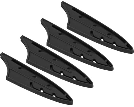 PATIKIL Messerhüllen für Küchenmesser für 3.5 Gemüsemesser 4Stk Messerschutz Messer Scheide Abdeckungen Hülsen Feder Obst Messer Set Schwarz 3.8x 1