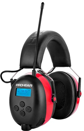PROHEAR 033A Upgraded 5.3 Bluetooth Ear Defenders, DAB+/FM Radio Headphones, USB-C Rechargeable Wireless Ear Defender, Safety Earmuffs for Lawn Mowing, 31dB Noise Reduction