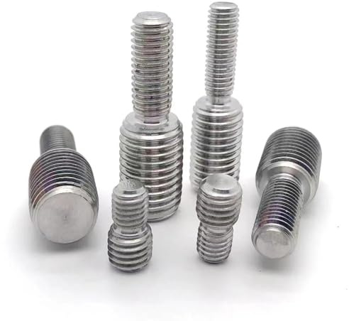 LOEASE 1/2/5 Stück 304 A2 Edelstahl-Gewindeadapter Stecker auf Stecker M3 bis M20 Doppelkopf-Übertragungsschraubenbolzen (Size: 2pcs M8x25-M14x25)