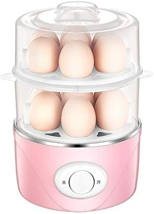 OUSIKA Hervidor de huevos eléctrico de doble capa de 350W, cocina multifuncional de comida rápida, vaporizador de verduras, cazador furtivo, electrodomésticos de cocina Vapor