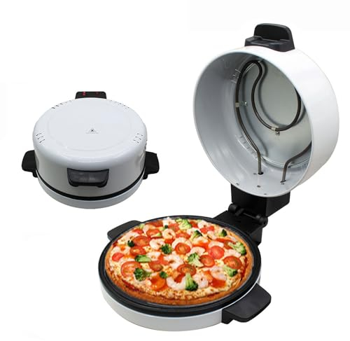 12 Inch Electric Pizza Maker, 2000W Nonstick Boiler Home Pizza Machine, Portable Automatic Heating Pizza Pan for Steak, Bread, Pizza, Bagels