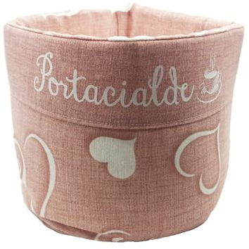 ZENZERO® - PORTA CIALDA in TESSUTO - Porta Caffe, Palette, Zucchero - VARI COLORI disponibili - Pezzi 1 - Colore: (ROSA)