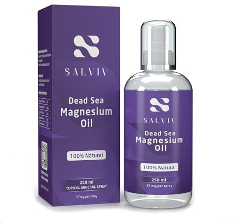 Natural Dead Sea Magnesium Oil Spray 8.45 fl oz - Pure Mineral Supplement from Jordan to Moderate Processes, Reduce Discomfort, and Promote Wellness