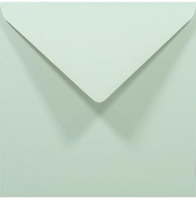 Netuno 100 Umschläge Pastell-Grün quadratisch 14x14 cm elegant und festlich | 80g Rainbow · stilvolle pastellfarbene Umschläge Farbpapier für Ostern, Frühling, Taufe & Einladungen