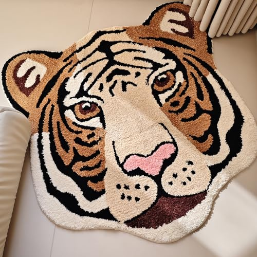 Wokii Kinderzimmer Teppich Kurzflor,Tiere Motive Teppich,für Schlafzimmer Wohnzimmer Spielzimmer und Babyzimmer kinderzimmer antirutsch waschbarer Dekoration Teppiche(Braun)