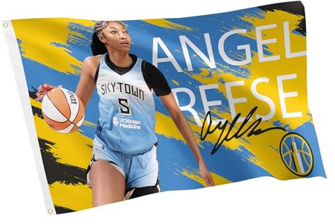 Desert Cactus Angel Reese Flagge Chicago Skype Team WNBA Damen National Basketball Association 100% Polyester Indoor Outdoor 91 x 52 cm Flagge (Flagge - Angel Reese)