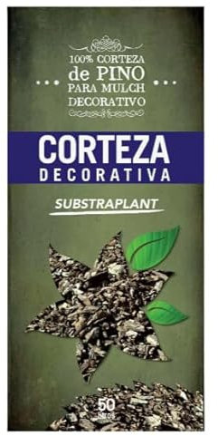World PLANTIL Corteza de Pino Decorativa 50 L Ideal para Jardines, Parterres, Jardineras, Bordes de Arbustos y Árboles