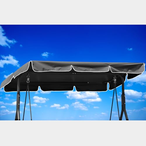 VWACBOAW Columpio de Hollywood, techo de repuesto, columpio de 210 x 145 cm, impermeable, resistente al viento, resistente a las roturas, tela de poliéster, anti-UV, resistente al polvo. (250 x 190