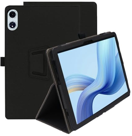 INSOLKIDON Kompatibel mit Odea A12 12-INCH Tablet Hülle mit Standfunktion Slim PU Leder Schutzhülle [Auto Schlaf/Aufwachen] Klappbare Schutzhülle (Schwarz)