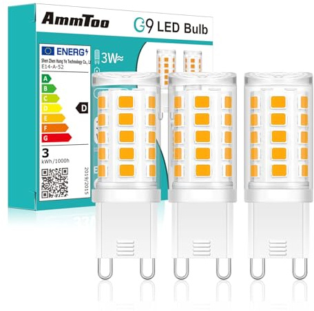 G9 LED Lampen Warmweiß, 3W 410LM Leuchtmittel Birnen, 90% Energie Sparen | 2700K Standardisierter, Kein Flackern, Nicht Dimmbar, für Kronleuchter, Wandleuchte, Deckenleuchte, Tischlampe, Esszimmer