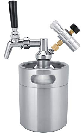 FZCXHONJ Robinet de Distribution réglable en Acier Inoxydable 304, Mini fût de bière et de café de 2 L, kit de Distribution de Boissons pour la Maison et l'hôtel
