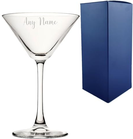 Personalised Engraved 7.5oz Enoteca Martini Cocktail Glass with Name Design & Gift Box | Custom Cocktail Glasses, Birthday Gifts for Her, Wedding Bridesmaid Gift, Wedding Glasses
