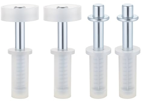 Kit de quincaillerie pour porte pliante 4 pièces, roue de guidage à ressort et pivot, kit de réparation de porte de placard pliable pour portes de grange accordéon de poche pliantes