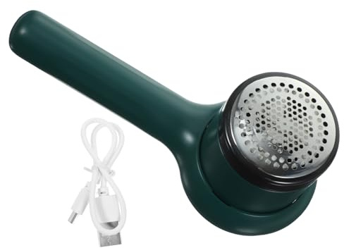 Quitapelusas Eléctrico USB para Ropa, Verde, Portátil y Ligero | Abs y Acero Inoxidable, Quita Pelusa y Borra Fuzz Cuchillas Seguras de Precisión, Adecuado para Viajes