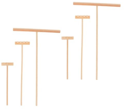 BESPORTBLE Mini Rakes Meditation Sand Table Rakes Wood Micro Landscape Decorations for Delicate Work and Creative Idea Generation Desktop Zen Garden Therapy Sand Tray Decoration