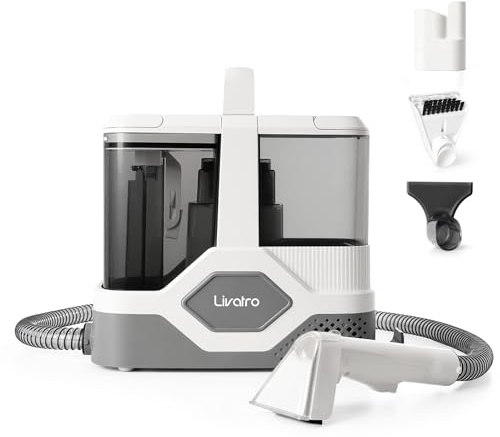 Livatro Carpet Cleaner Machine, 600W, 16KPa Powerful Suction, 2.3L Tank, Self-Cleaning Function, Compact, Portable & Handheld Deep Spot Cleaner for Carpet, Sofa, Car, Upholstery, Stairs, Pet Stains