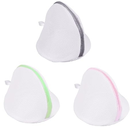 Nzexlyva 3 Pcs Bra Washing Machine Bag, Net Laundry Bags for Washing Machine, Washing Machine Bag with Zipper for Bras Underwear Socks, Protecting and Maintaining The Shape of Bras