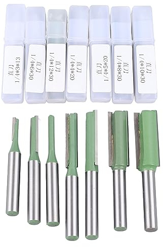 Juego de cortadoras de fresado para carpintería, 7 Uds., juego de brocas para rebajado y acabado, fresas ranuradas para proyectos de carpintería