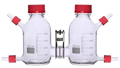MEC Reactor Reattore per elettroforesi microbica marina a doppia camera – Vetro borosilicato resistente agli agenti chimici (250ml)