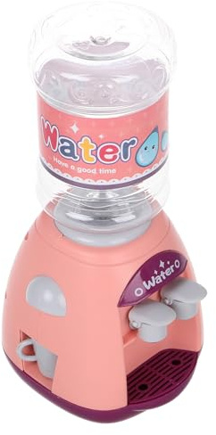 HEMOTON Mini Dispensador de Agua, Juguete de Cocina con 2 Salidas, Plástico Seguro, Color Rosa, Simulador de Bebida para Juego de Roles y Desarrollo Motriz, sin Pilas, Portátil