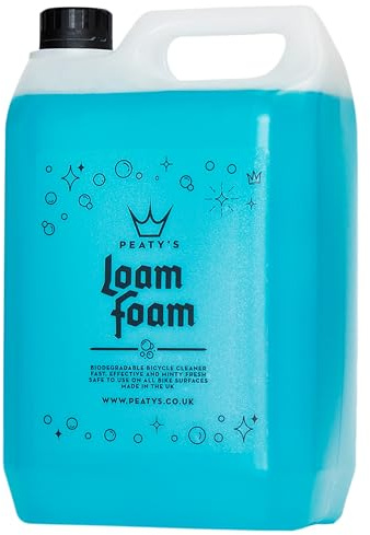 Peaty's LoamFoam Limpiador de Bicicletas en Espuma - Boquilla Ajustable, Fórmula Profesional con Agentes Gelificantes para Todas Las Superficies, Incluido Carbono - 5 Litro