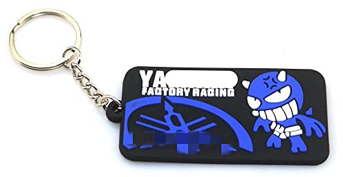 NICOLIE Accessoires Moto Porte-Clés 3D en Caoutchouc pour Yamaha R15 R25 R3 R6 R1 Mt07 Mt09 - G-Bleu