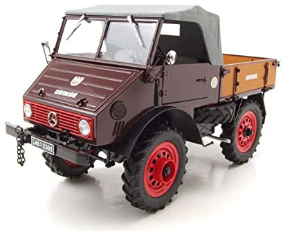 Schuco Mercedes Unimog 401 rot Modellauto 1:18