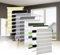 Eurohome Doppelrollo Klemmfix ohne Bohren, Duo Rollo,95cm x 130cm (Stoffbreite 91 cm) Leinen Transparentes und undurchsichtiges Sichtschutz Rollo mit Klemmträgern für Fenster und Türen