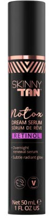 Skinny Tan Notox Retinol Dream -Overnight Gradual Fake Tan Serum, Face Fake Tan with Anti-Ageing Retinol Serum for Natural Glow, Vegan & Cruelty-Free Skincare - 50ml