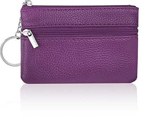 Aucuu Petit Porte-Monnaie Cuir Femme, Mini Porte Monnaie Cuir Mini Petit Portefeuille avec Porte-clés et 2 Compartiments, Coin Purse Wallet pour Femme Homme Enfant Fille Garcon