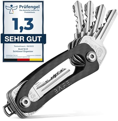 B.A.F.E.® - Schlüssel Organizer [+] GRATIS Taschenlampe [-] bis zu 12 Schlüssel - Dein Helfer im Alltag - Key Organizer - Praktische Schlüsseltasche - Schlüsselbund - Deutsches Familienunternehmen