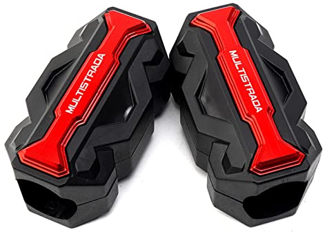 TEAUSA Ajuste for Ducati MULTISTRADA 950 1200/1260/S/ST V2 V2S V4 Rally V4S 2021 2022 Accesorios de Motocicleta protección de Parachoques de Motor (Color : Red)