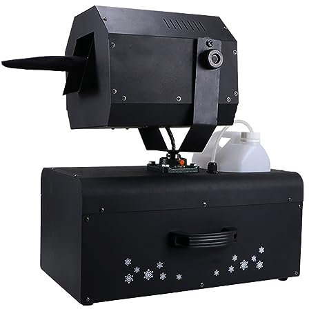 PRUJOY Tragbarer Schneeflockenhersteller, 2000-W-Schneeeffekt-Sprühmaschine mit Fernbedienung, 90°-Schüttelkopf, einstellbare Schneeflockengröße, für Halloween