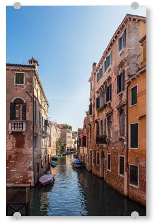 artboxONE Acrylglasbild 30x20 cm Reise Kanal und Häuser in Venedig - Bild venedig altstadt Architektur