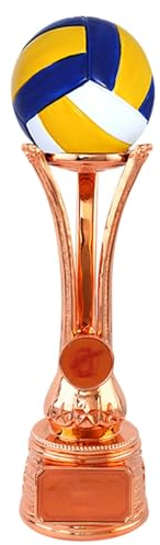 Pokale, Medaillen Auszeichnungen Trophäe Für Volleyball-Meisterschaftsmannschaftsspieler Ehrentrophäe des Schulvolleyballvereins Trophäe Für Volleyball-Turnier Souvenir-Ornamente (Color : Copper, S