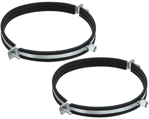 PATIKIL Split Ring Pipe Hanger, 2Pcs 8(200mm) Zinc Plated Iron Adjustable Wall Mount Ceiling Mount Pipe Bracket Support Clamp for Plumbing HVAC