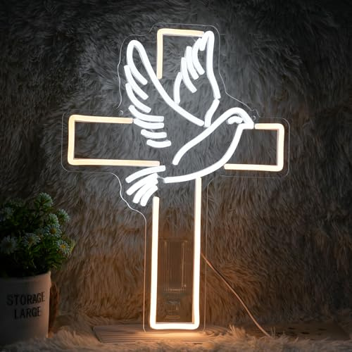 Panneau néon LED à intensité variable pour décoration murale, colombe de la paix, alimentation USB, panneau lumineux pour festival, fête, mariage, décoration d'intérieur