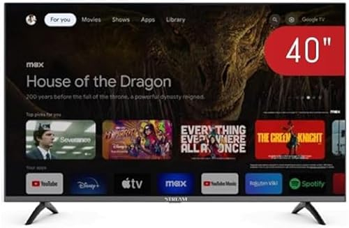 Stream System - Smart 40, FULLHD, HDR10, Frameless (Frameless), Assistente Google, Compatibile con Chromecast- Modello S40GTF2 (2024)