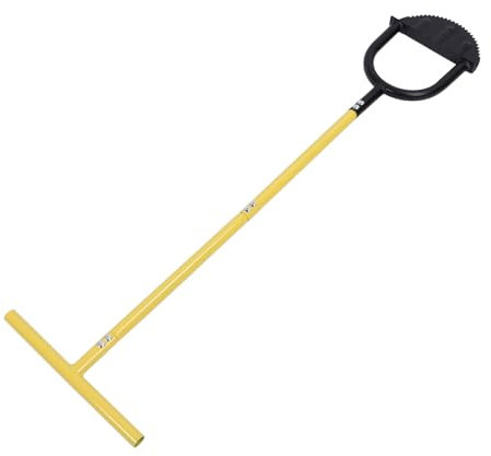 Bordatore Giardino a Forma di Donnola Pala Taglio Manuale a Mezzaluna con Asta Estesa 96 Cm per la Manutenzione dei Bordi di Marciapiedi, Vialetti, Cortili e Giardini