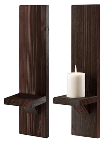 Wandkerzenhalter aus – 2 Stück Kerzenhalter zur Wandmontage, dekorativer Kerzenhalter aus | Kerzenleuchter Wandkerzenhalter, Vintage Wandkerzenhalter für Stumpenkerzen