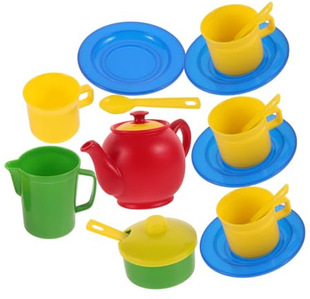 VICASKY Té Infantil Vajilla De Plástico Juego De Comida Decoración De Casas Miniatura Juguetes para Hacer Té
