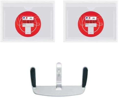 Idée pro mobilité® Kit de Démarrage Conformité VTC 1 Porte-Carte Professionnel + 2 Autocollants pour Macaron Provisoire REVTC Fabriqué en France