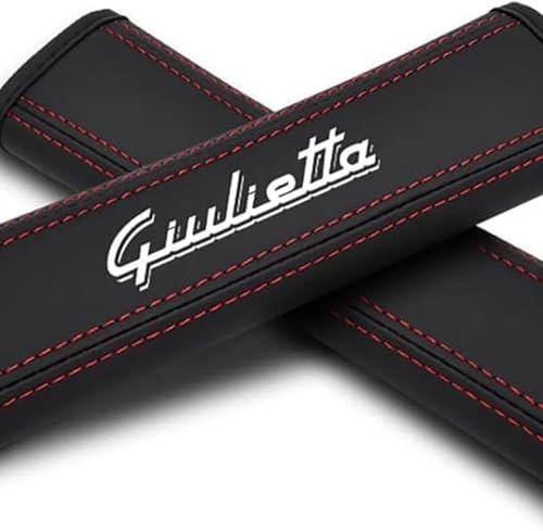 dzggs 2 Pièces Rembourrage de Ceinture de Sécurité pour Alfa Romeo Giulietta, Protege Ceinture Voiture Amovible Confortable Antidérapant, Coussinets Ceinture
