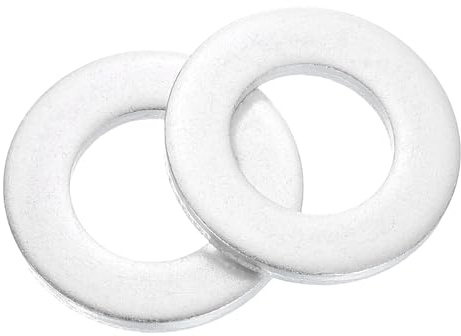QUARKZMAN Rondelle Plate en Aluminium,50 Pièces M12x24x2.5mm Rondelles Metal M12, Bagues de Montage de Sécurité Ronde Fixation Outils pour Vis, Boulons, Accessoires, Charnières de Porte