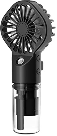 Ventilador portátil de pulverización de agua, ventilador de mano recargable por USB, bolsillo con spray de agua para el hogar, viajes, camping, refrigeración silenciosa para el dormitorio del hogar