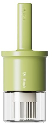 Botella dispensadora de aceite de vidrio con cepillo de silicona para cocina, tarro de vidrio para salsa barbacoa y dispensador de aceite para freír