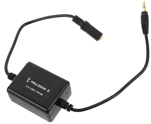 Uonlytech Filtro Antirumore per Cavi Aux per Auto Isolatore di Loop di Massa Aux Soppressore di Ronzio per Altoparlanti Pulitore di Segnali Audio Passivo per Risolvere Ronzio nei Sistemi